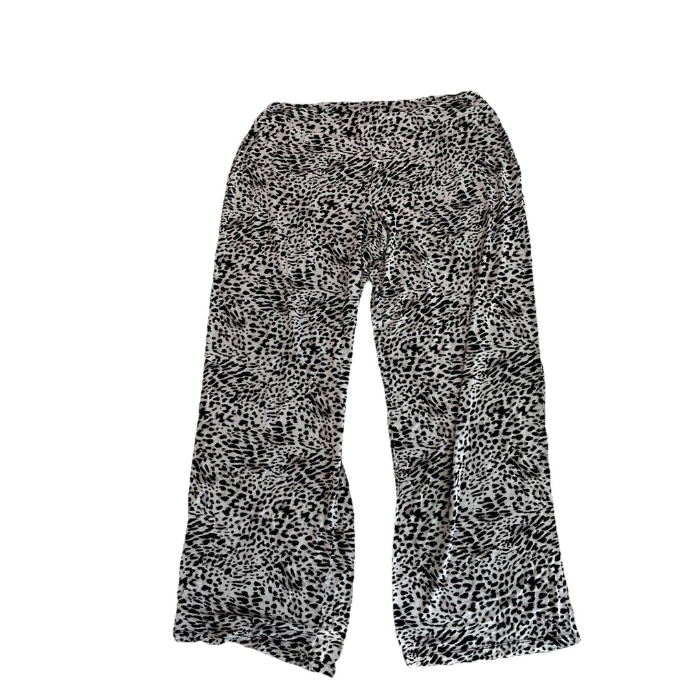 Soma Stretchy Soft Leopard Animal Print Pull On Lounge Wear Pajama Pants- Size L